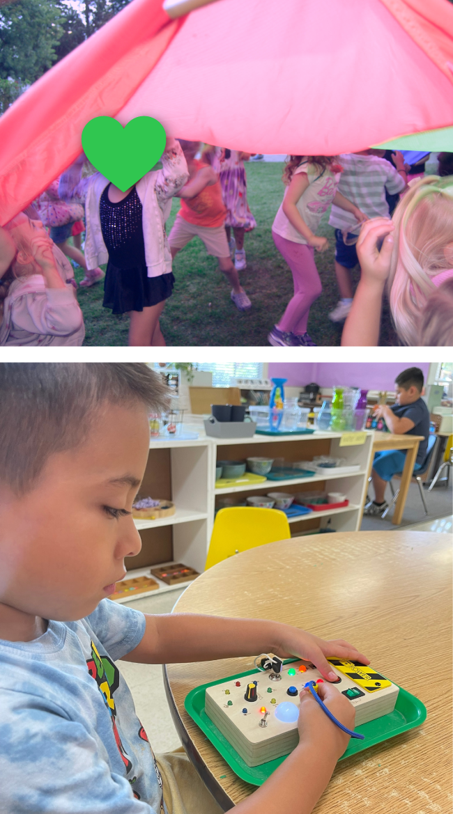 young student actively engaged in a hands-on learning activity using an educational electronic power kit in a classroom environment.